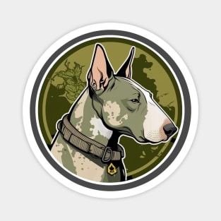 Bull Terrier Camouflage Motif Magnet